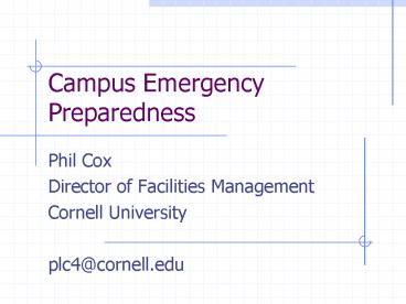 Campus Emergency Preparedness