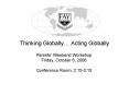 Thinking Globally Acting Globally PowerPoint PPT Presentation