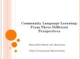 Community Language Learning: From Three Different Perspectives PowerPoint PPT Presentation