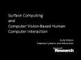 Surface Computing and Computer VisionBased Human Computer Interaction PowerPoint PPT Presentation