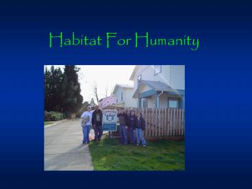Habitat For Humanity