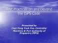 Best Practices on and beyond the ISPS Code PowerPoint PPT Presentation