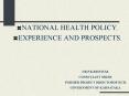 NATIONAL HEALTH POLICY' PowerPoint PPT Presentation
