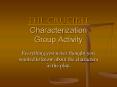 The Crucible Characterization Group Activity PowerPoint PPT Presentation