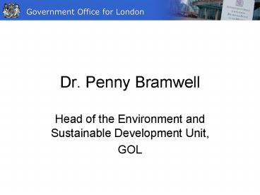 Dr' Penny Bramwell