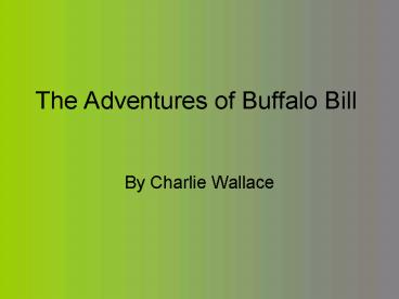 The Adventures of Buffalo Bill
