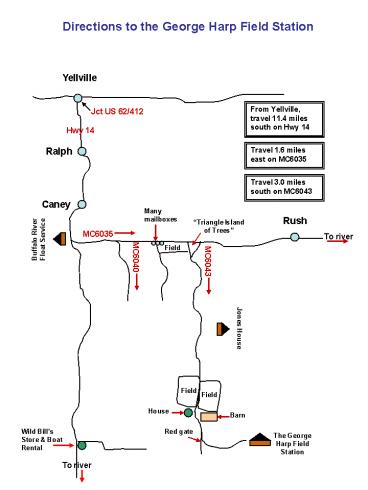 Directions to the George Harp Field Station
