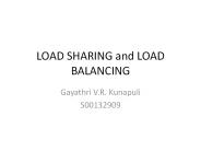 LOAD SHARING and LOAD BALANCING
