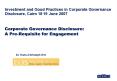Corporate Governance Disclosure: A Pre-Requisite for Engagement PowerPoint PPT Presentation
