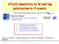 ATLAS sensitivity to W and top polarization in tt events PowerPoint PPT Presentation