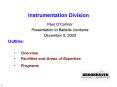 Instrumentation Division PowerPoint PPT Presentation