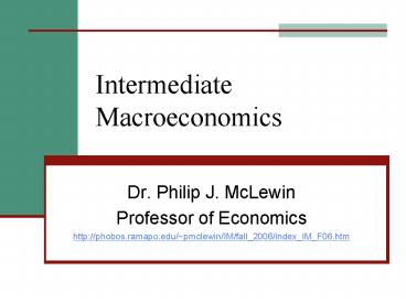 Intermediate Macroeconomics