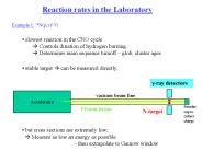 Reaction rates in the Laboratory