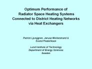 Optimum Performance of