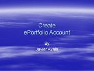 Create ePortfolio Account