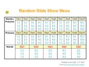 Random Slide Show Menu