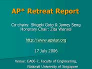 AP Retreat Report