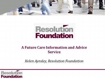 A Future Care Information and Advice Service