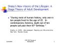 Sheeys New Visions of the Lifespan: A Stage Theory of Adult Development PowerPoint PPT Presentation