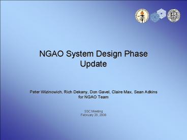 NGAO System Design Phase Update