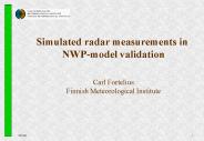 Simulated radar measurements in