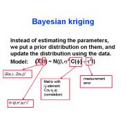 Bayesian kriging