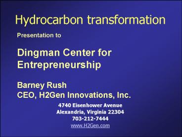 Hydrocarbon transformation