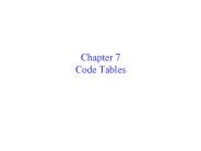 Chapter 7 Code Tables