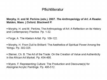 Pflichtliteratur