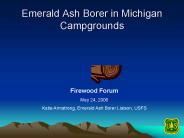 Emerald Ash Borer in Michigan Campgrounds