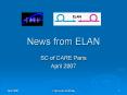 News from ELAN PowerPoint PPT Presentation