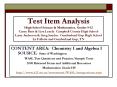 Test Item Analysis High School Science PowerPoint PPT Presentation