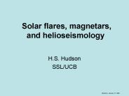 Solar flares, magnetars, and helioseismology