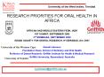 RESEARCH PRIORITIES FOR ORAL HEALTH IN AFRICA PowerPoint PPT Presentation