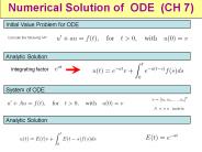 Initial Value Problem for ODE