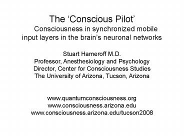 The Conscious Pilot