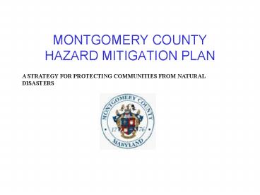 MONTGOMERY COUNTY HAZARD MITIGATION PLAN