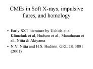 CMEs in Soft X-rays, impulsive flares, and homology