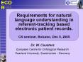 Requirements for natural language understanding in referent-tracking based electronic patient records. CS seminar, Bolzano, Dec 5, 2005 PowerPoint PPT Presentation