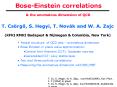 BoseEinstein correlations PowerPoint PPT Presentation