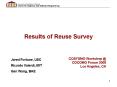 Results of Reuse Survey PowerPoint PPT Presentation