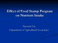 Effect of Food Stamp Program on Nutrient Intake PowerPoint PPT Presentation