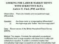 LOOKING FOR LABOUR MARKET RENTS WITH SUBJECTIVE DATA Andrew E' Clark PSE and IZA PowerPoint PPT Presentation