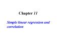 Chapter 11 Simple linear regression and correlation PowerPoint PPT Presentation