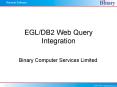 EGL/DB2 Web Query Integration PowerPoint PPT Presentation