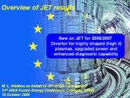 Overview of JET results