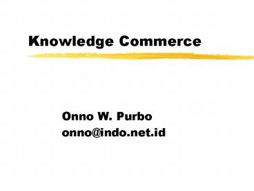 Knowledge Commerce