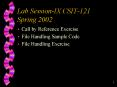 Lab SessionIX CSIT121 Spring 2002 PowerPoint PPT Presentation
