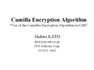 Camilla Encryption Algorithm 