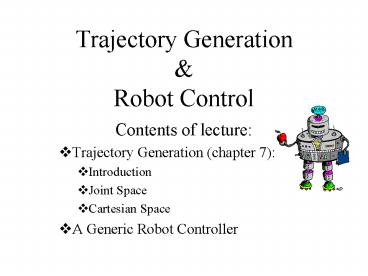 Trajectory Generation